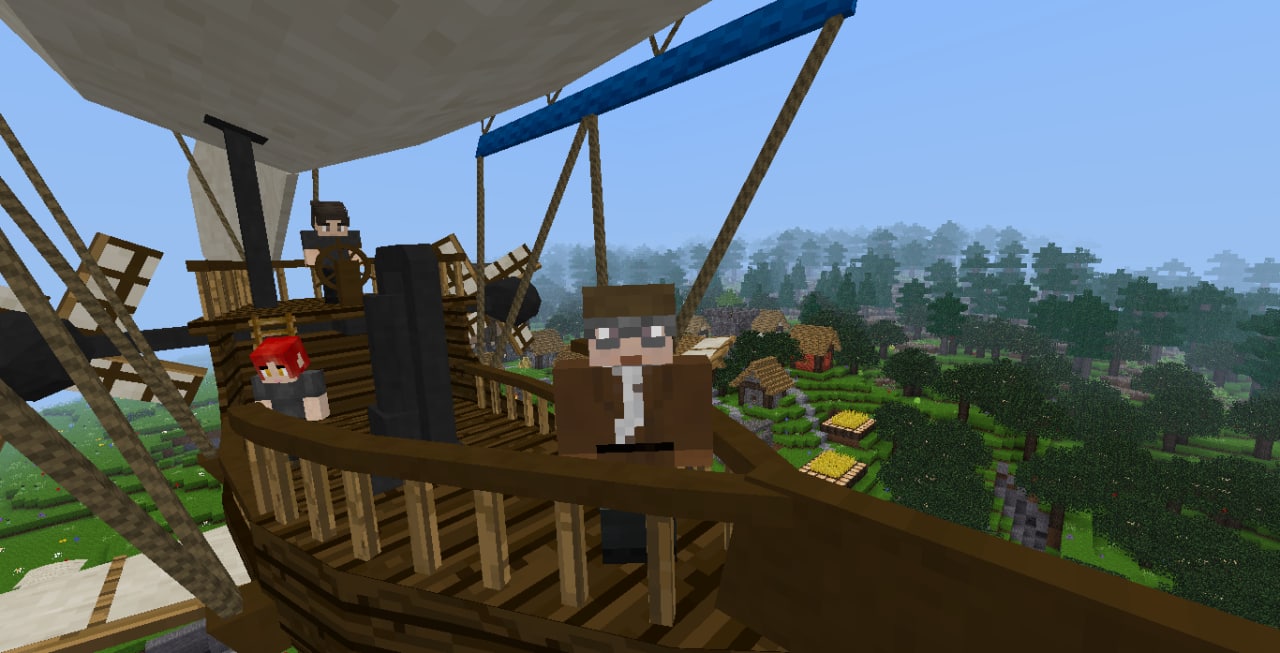 Steampunk Blimp mod for Minetest Game